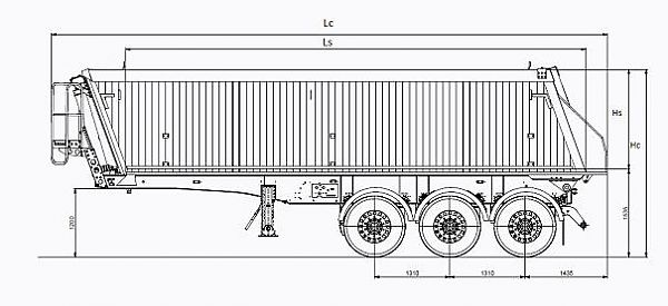 Алюминиевый самосвальный полуприцеп ZASLAW NW.74.15.AKW.S-27,7